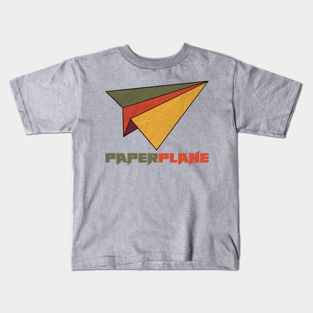 Fly Paper Plane Toy Kids T-Shirt by RiyanRizqi